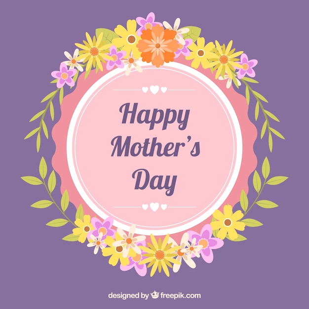 Free Vector | Beautiful floral background of mother day