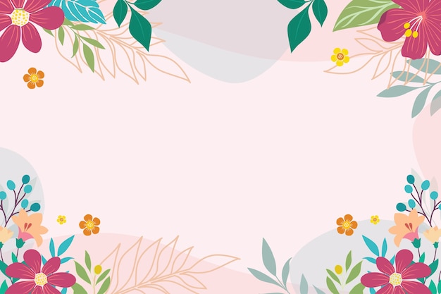 Premium Vector | Beautiful floral background template