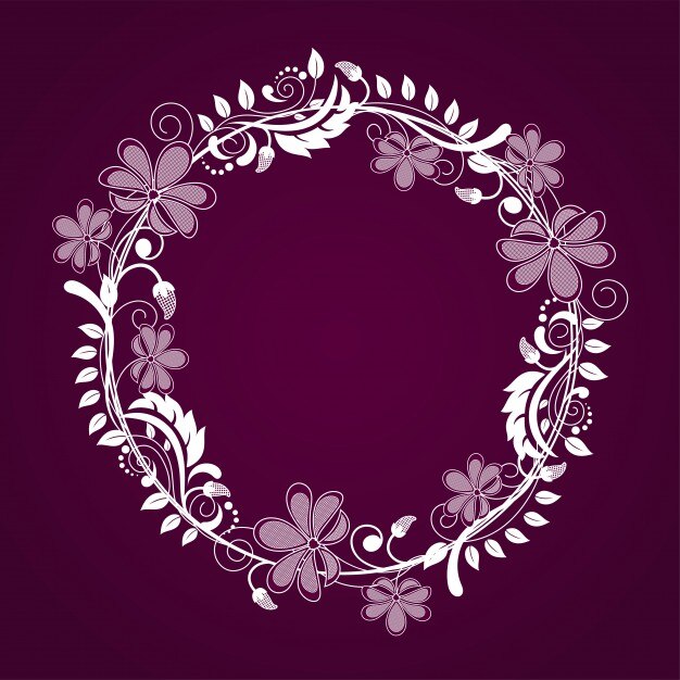 Download Beautiful floral design decorated frame in circle shape ...
