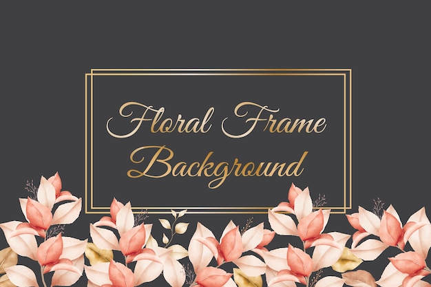 Premium Vector Beautiful Floral Frame Background Watercolor