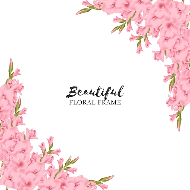 Premium Vector | Beautiful floral frame background