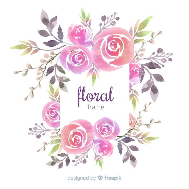Free Vector | Beautiful floral frame design