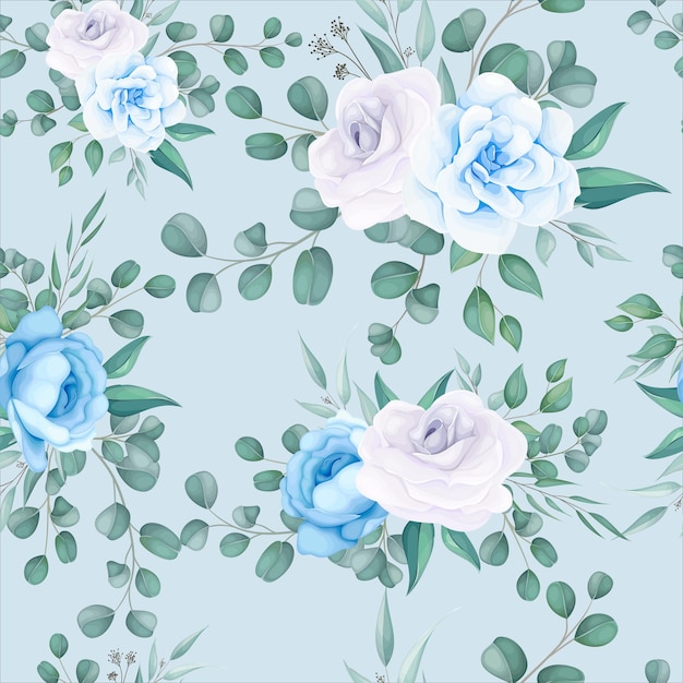 Premium Vector | Beautiful floral seamless pattern with delicate floral ...