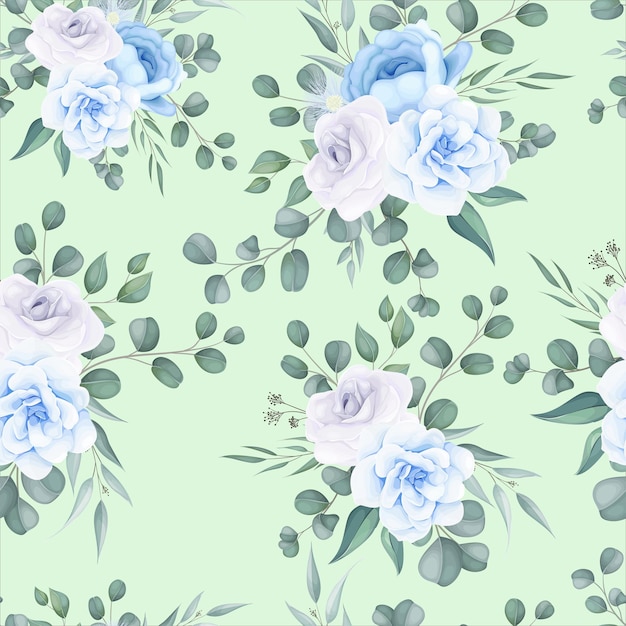 Free Vector | Beautiful floral seamless pattern with delicate floral ...