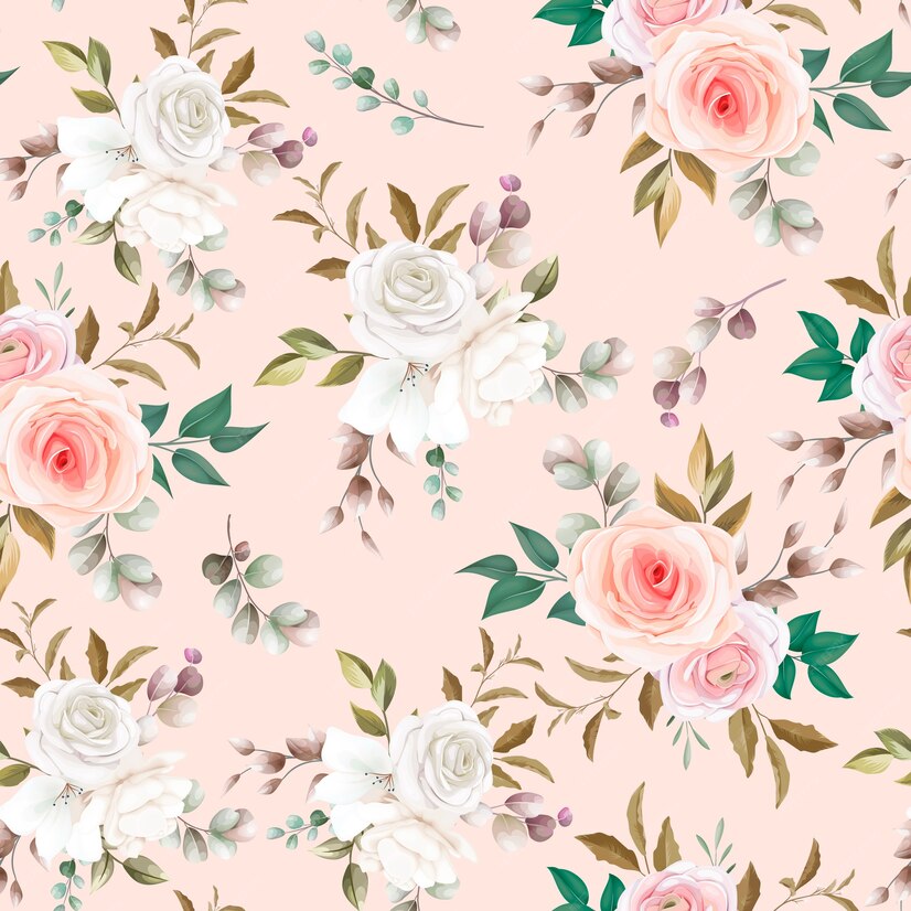 Free Vector | Beautiful floral seamless pattern