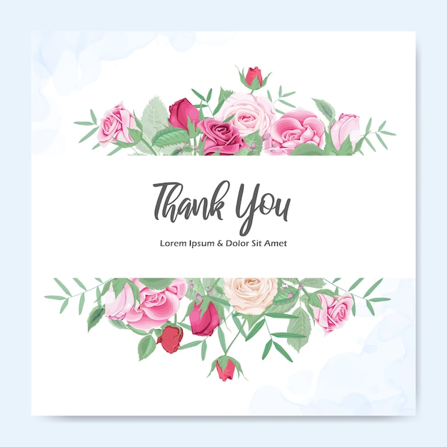 Premium Vector | Beautiful floral wedding invitation card