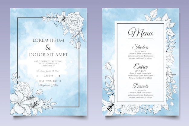 Download Free Beautiful Floral Wedding Invitation Template With Lineart Style Use our free logo maker to create a logo and build your brand. Put your logo on business cards, promotional products, or your website for brand visibility.
