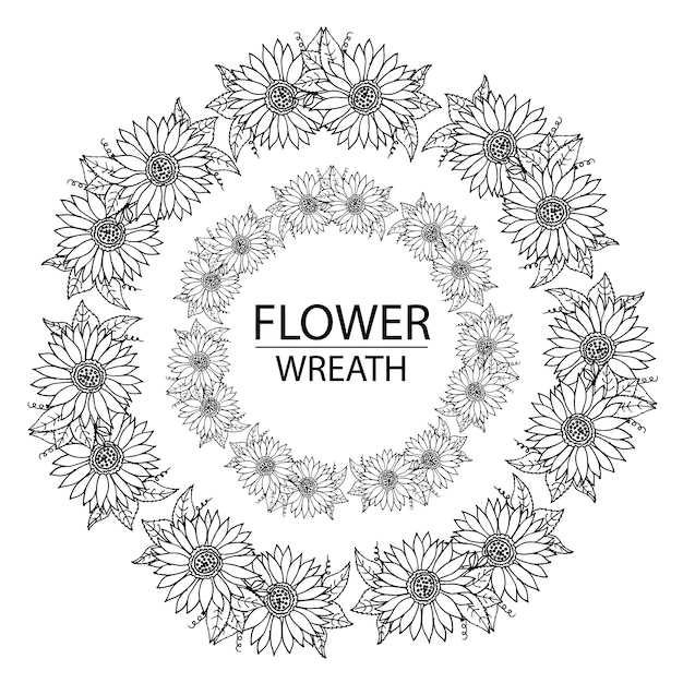 Beautiful floral wreath | Free Vector