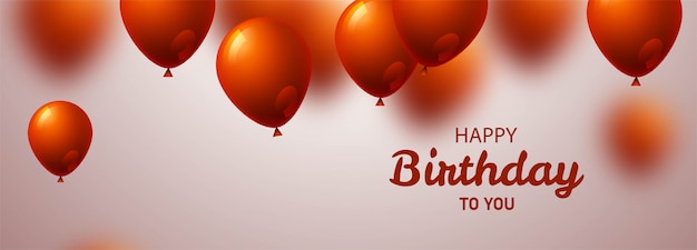 Download Beautiful flying colorful balloons happy birthday banner background | Free Vector
