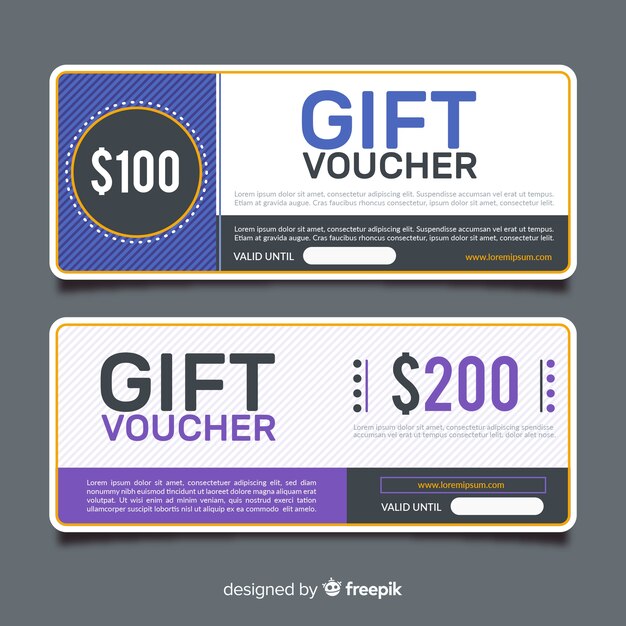 Beautiful gift voucher banners | Free Vector