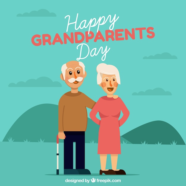 Beautiful grandparents day background