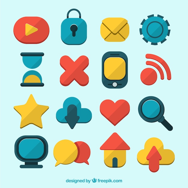 Download Free Vector | Beautiful icons of social networks collection