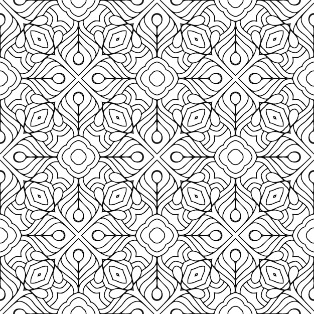 Premium Vector | Beautiful indian traditional seamless pattern black ...