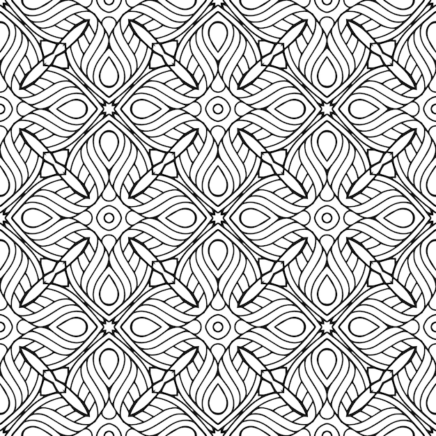 Premium Vector | Beautiful indian traditional seamless pattern black ...