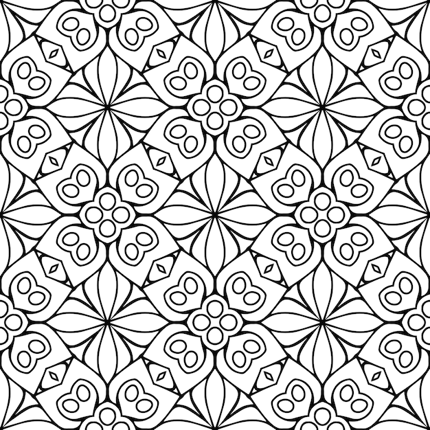 Premium Vector Beautiful Indian Traditional Seamless Pattern Black And White,Scandinavian Design Coffee Table