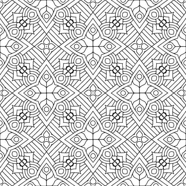 Premium Vector | Beautiful indian traditional seamless pattern black ...