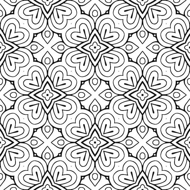 Premium Vector | Beautiful indian traditional seamless pattern black ...