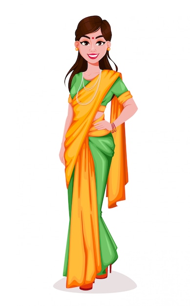 Download Premium Vector | Beautiful indian woman. pretty lady