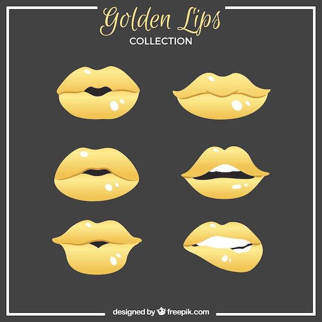 Free Vector Beautiful Lips Set