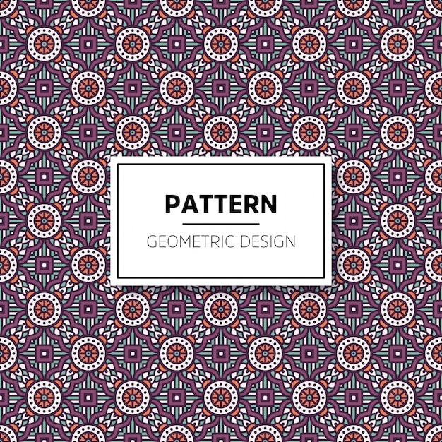 Beautiful mandala seamless pattern background design Free Vector