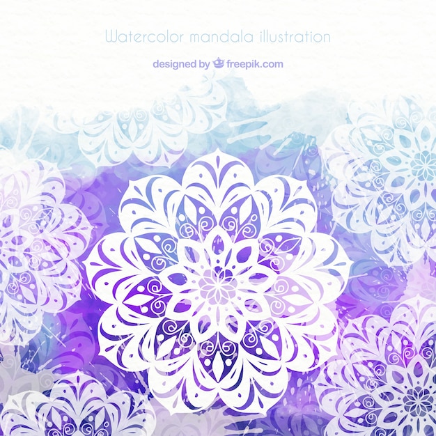 beautiful mandala with purple watercolors_23 2147565867