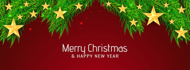 Download Beautiful merry christmas banner | Free Vector