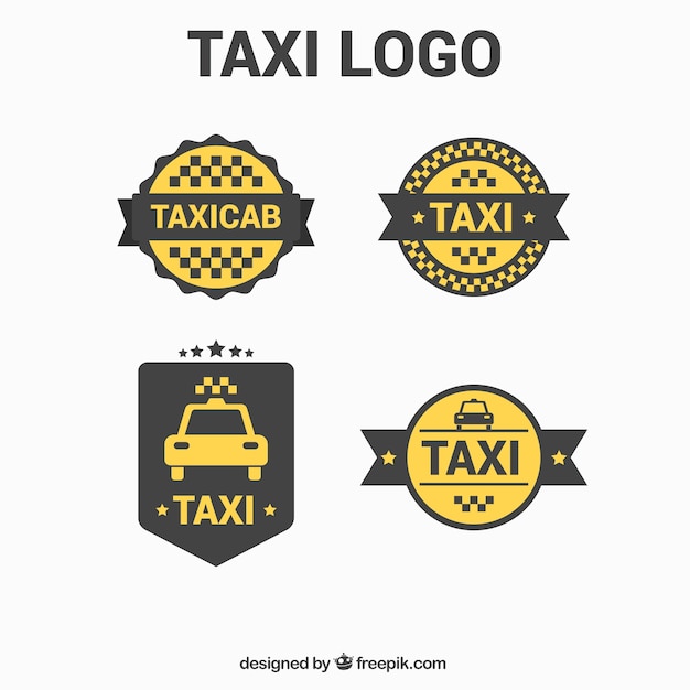 Beautiful minimalist logos for taxi service Vector | Free Download