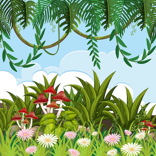 Premium Vector | A beautiful nature landscape