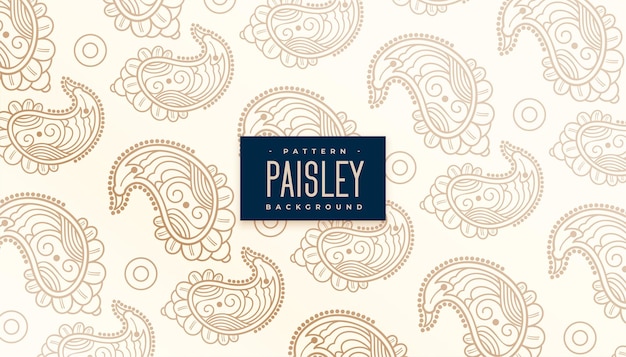 Download Free Vector | Beautiful paisley pattern stylish background