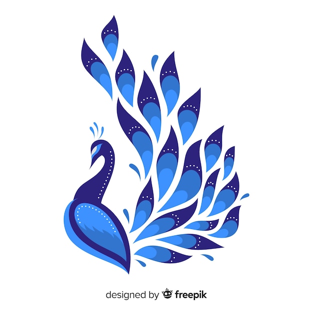 peacock illustration vector free download