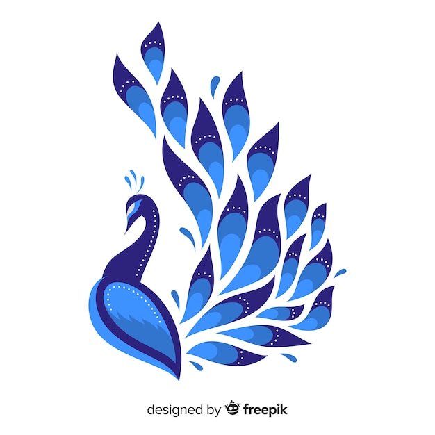 Download Beautiful peacock design Vector | Free Download