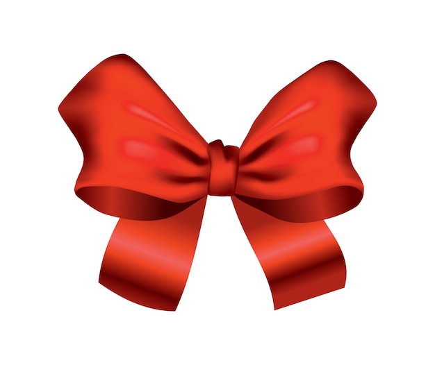 Premium Vector | Beautiful realistic red bow. silk style of elegance ...