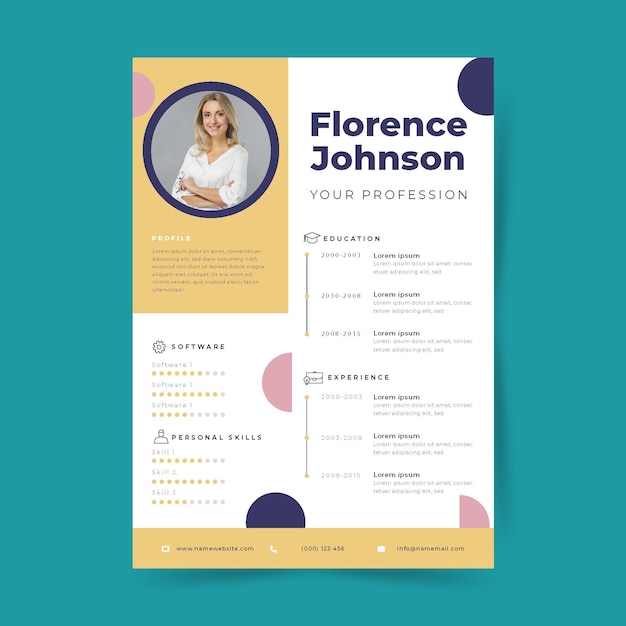 Premium Vector | Beautiful resume design template