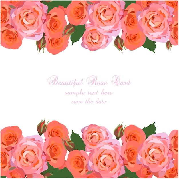 Beautiful rose card design