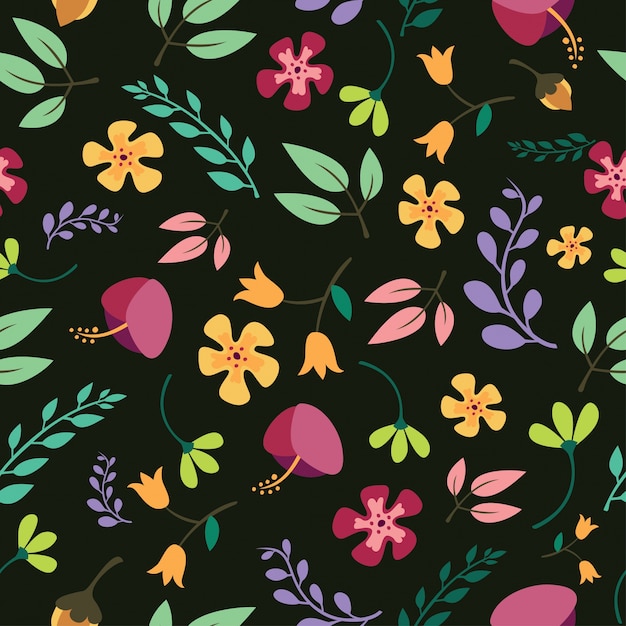 Premium Vector Beautiful Seamless Floral Pattern Design