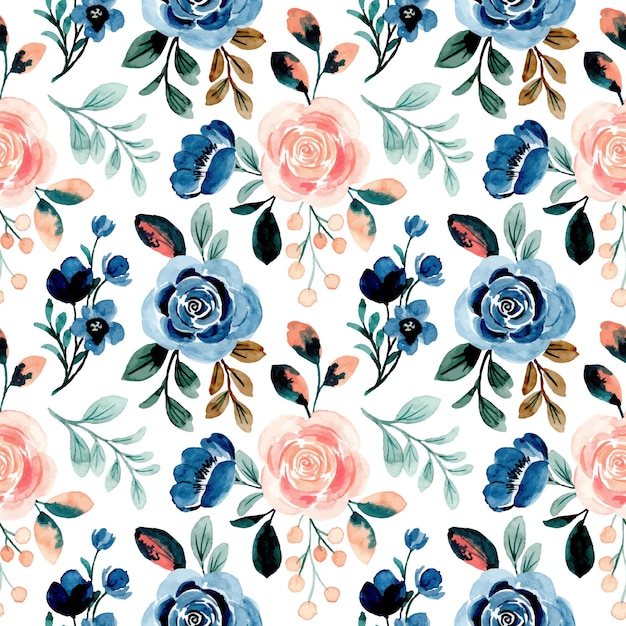 Premium Vector | Beautiful seamless pattern with rose floral watercolor