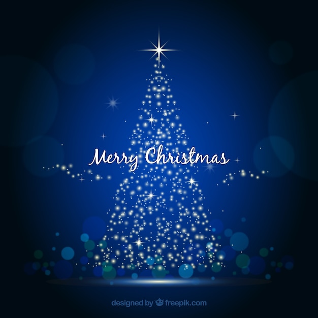 Free Vector | Beautiful shiny christmas tree background