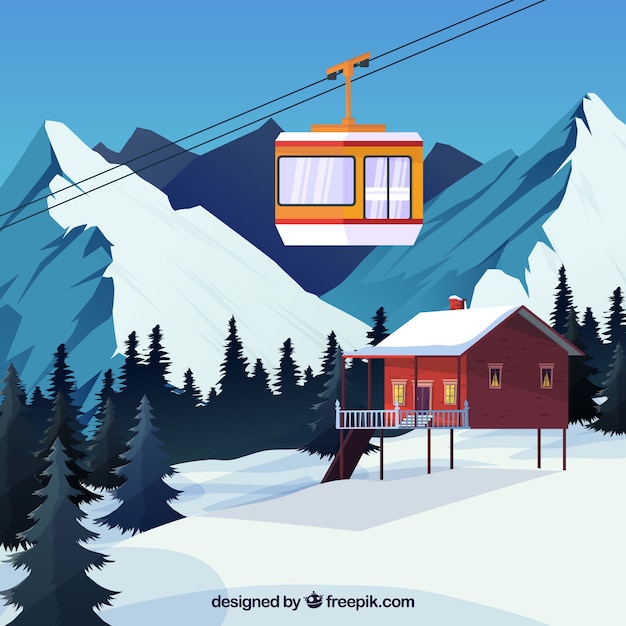 Beautiful ski station design