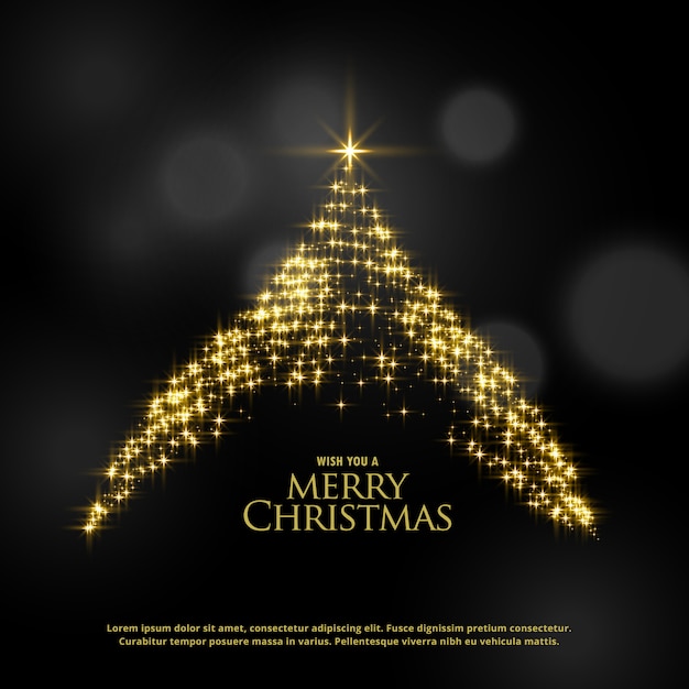 Beautiful sparkle glitter christmas tree design Vector | Free Download