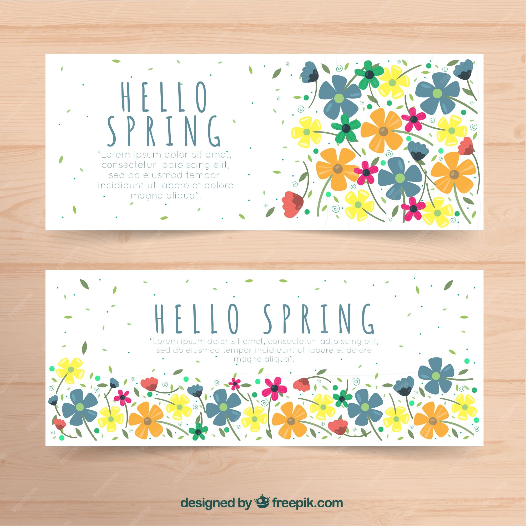 Free Vector | Beautiful spring banners