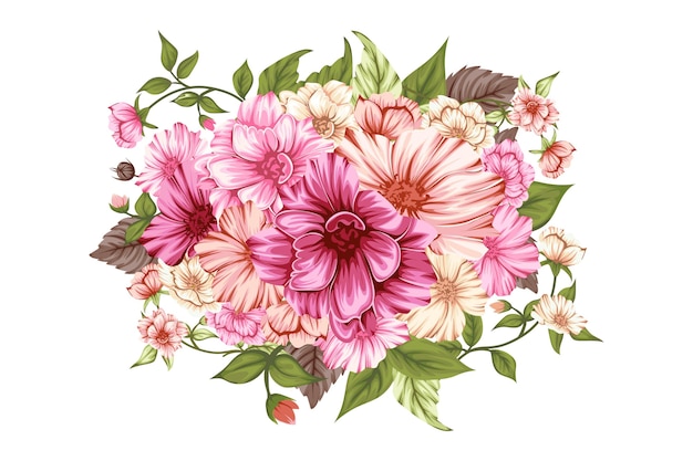 Download Free Vector | Beautiful spring bouquet of flowers