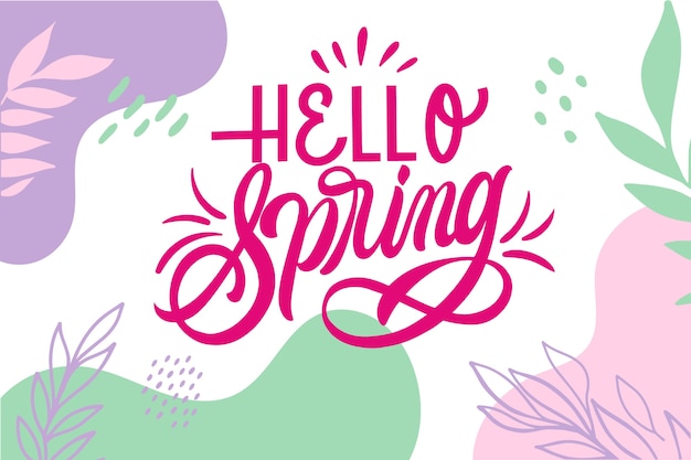 Free Vector | Beautiful spring lettering