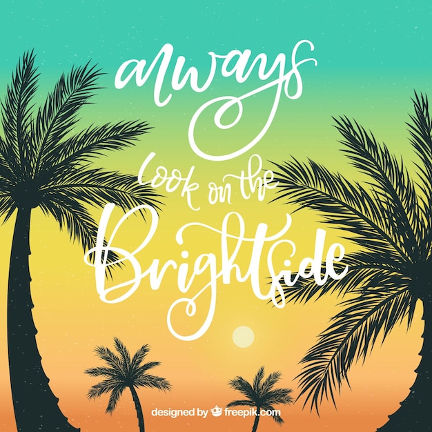Download Beautiful summer quote background | Free Vector