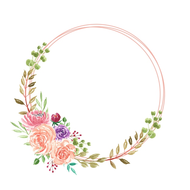 Download Premium Vector | Beautiful summer watercolor flower wreath