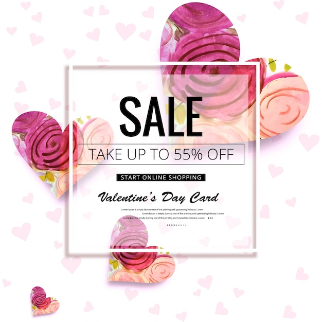 Beautiful valentine\'s day sale design\
background