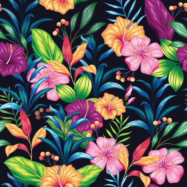 Download Premium Vector | Beautiful vintage floral seamless pattern