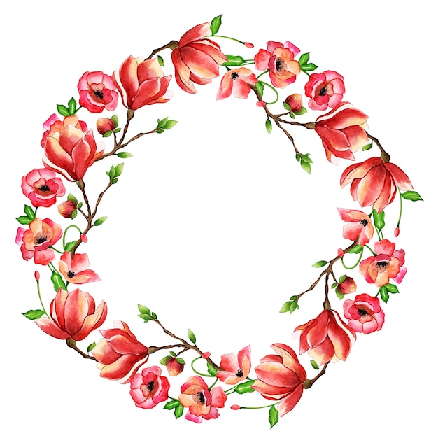 Download Premium Vector | Beautiful watercolor floral frame