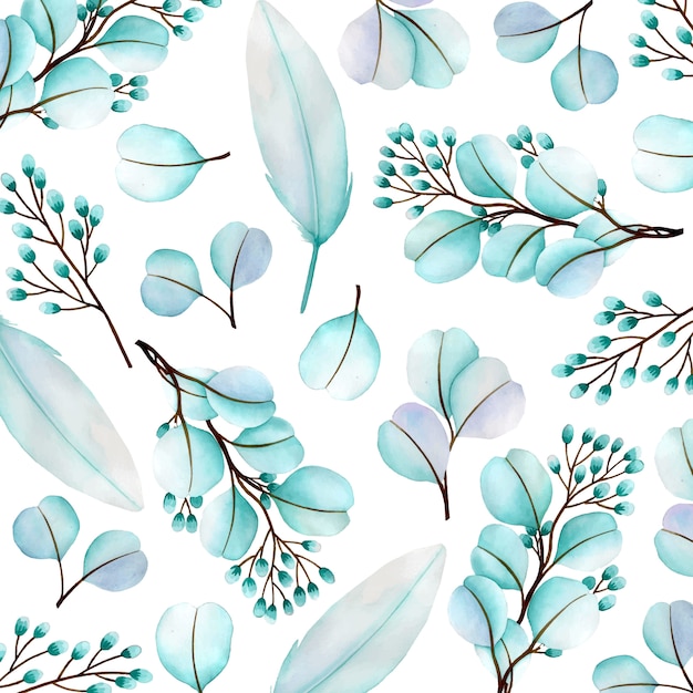 Download Beautiful watercolor floral pattern background | Premium ...