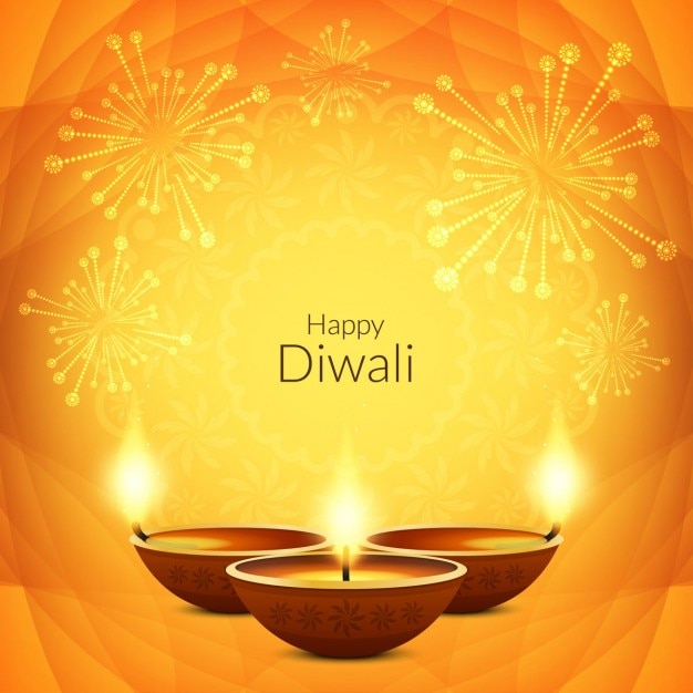 Beautiful yellow background for diwali decorated with ...