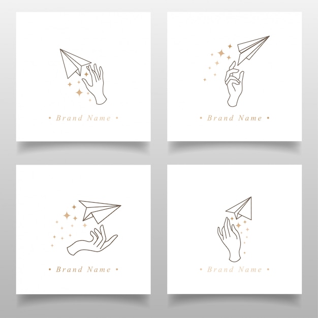 Download Free Beauty Airplane Hand Logo Origami Paper Editable Template Simple Use our free logo maker to create a logo and build your brand. Put your logo on business cards, promotional products, or your website for brand visibility.